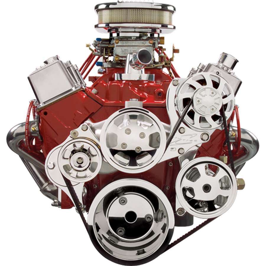 BILLET SPECIALTIES 13225 - SBC Tru Trac Pulley Sys.  image