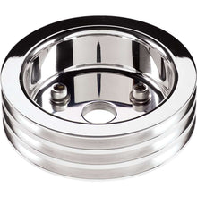 Load image into Gallery viewer, BILLET SPECIALTIES 81320 - Polished SBC 3 Groove Lower Pulley image