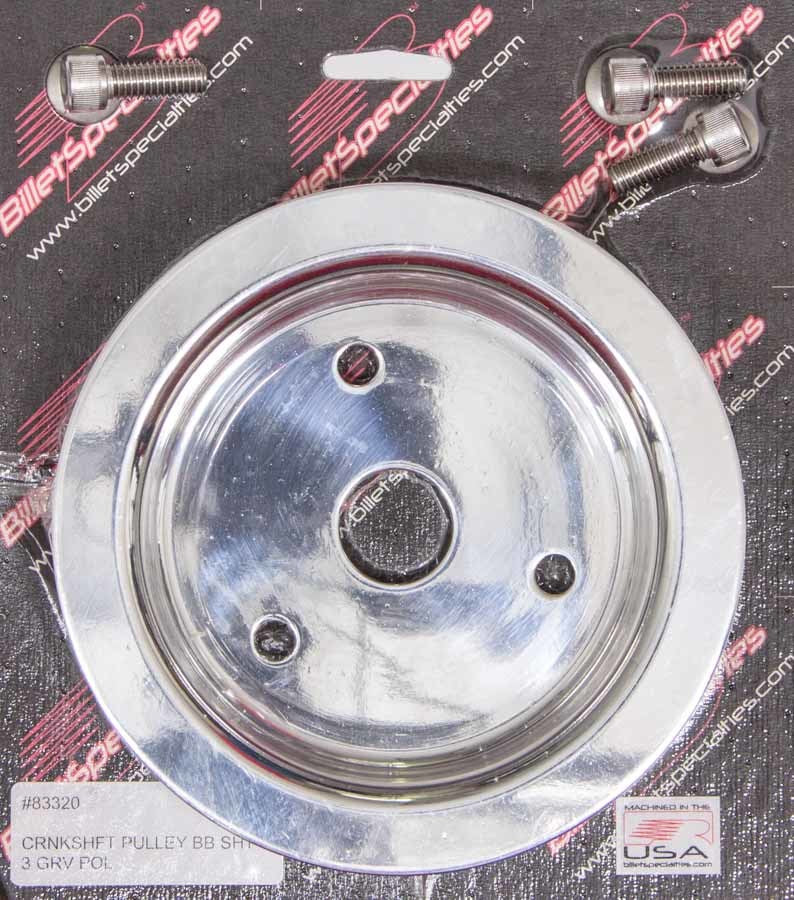 BILLET SPECIALTIES 83320 - Polished BBC 3 Groove Lower Pulley image