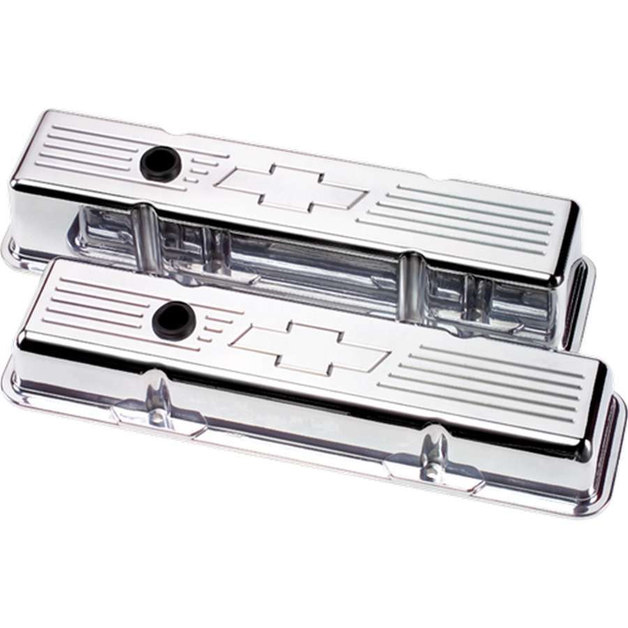 BILLET SPECIALTIES 95221 - SBC Bowtie Tall Valve Covers image