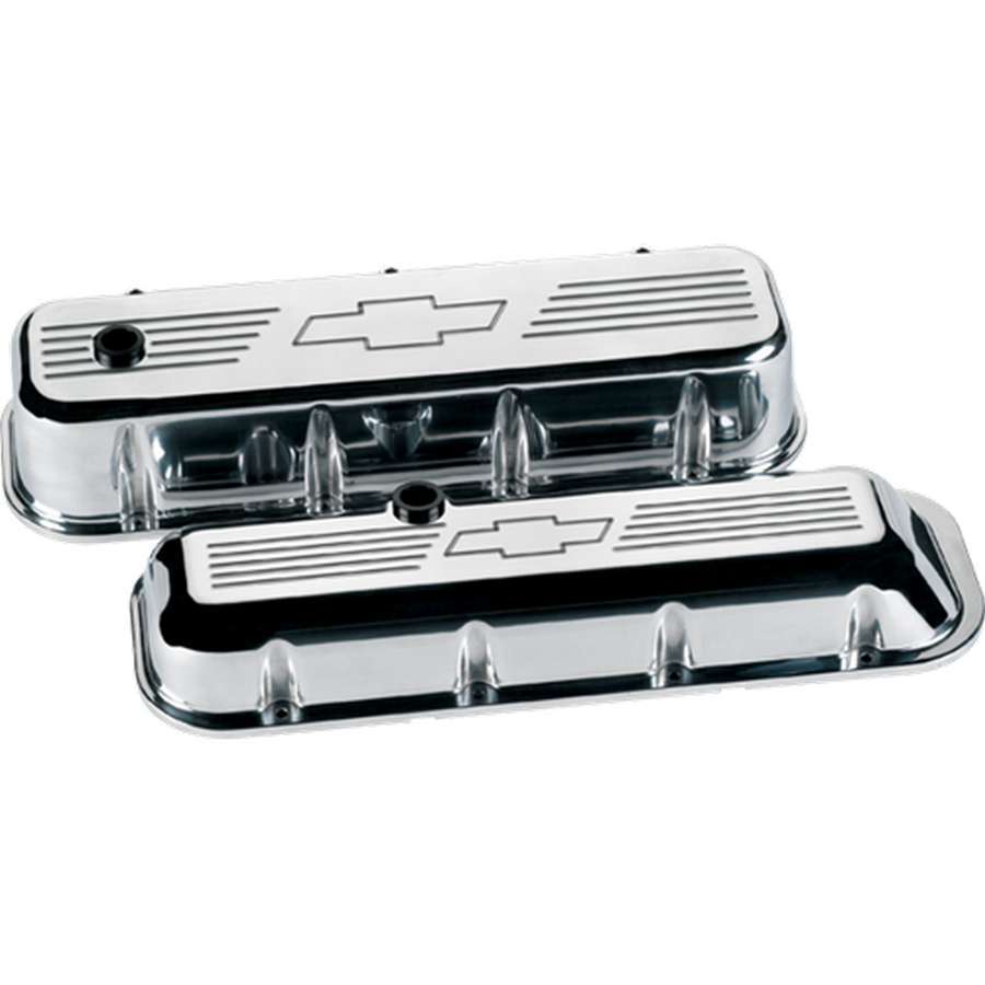 BILLET SPECIALTIES 96121 - BBC Valve Covers Bowtie Logo Tall image