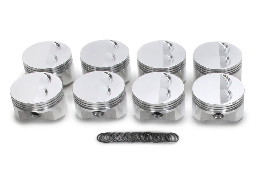 SPORTSMAN RACING PRODUCTS 138090 - SBC Flat Top Piston Set 4.040 Bore -5cc image