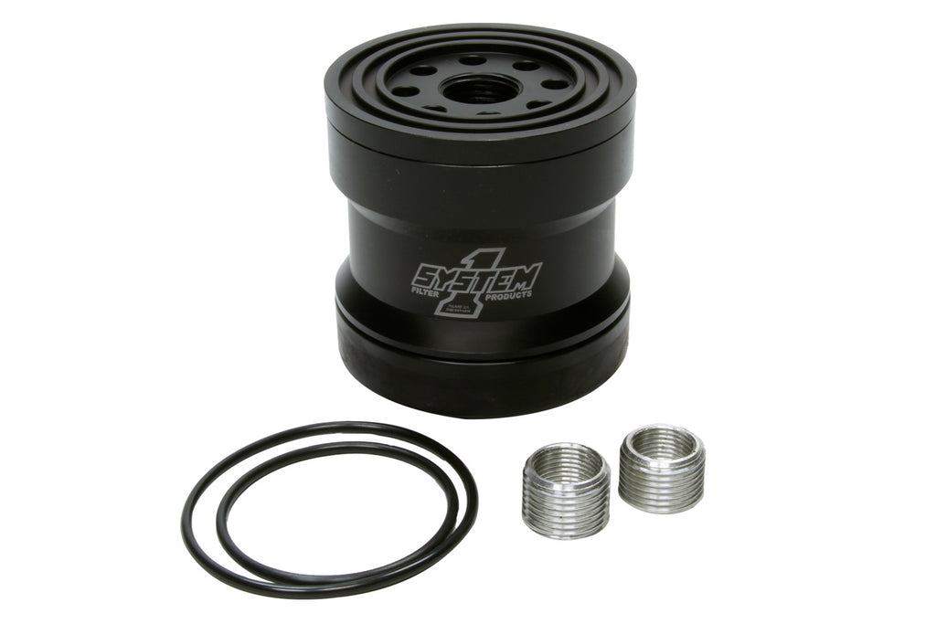 SYSTEM ONE 209-361B - Billet Oil Filter w/Blt Cap 45 Micron - Black image