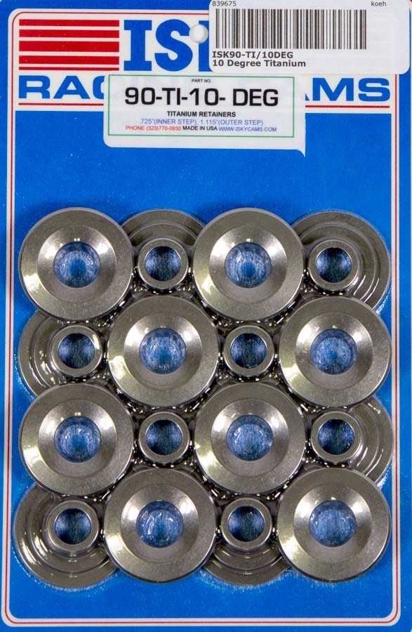 ISKY CAMS 90-TI/10DEG - 10 Degree Titanium Retainers (16) image