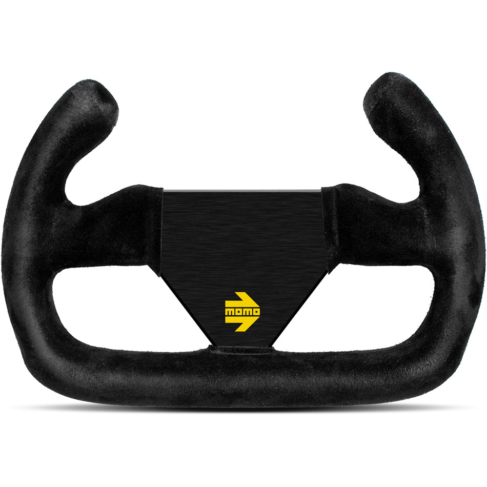 MOMO AUTOMOTIVE ACCESSORIES R1925C/27S - MOD 27 Cut Steering Whel Black Suede Cut image