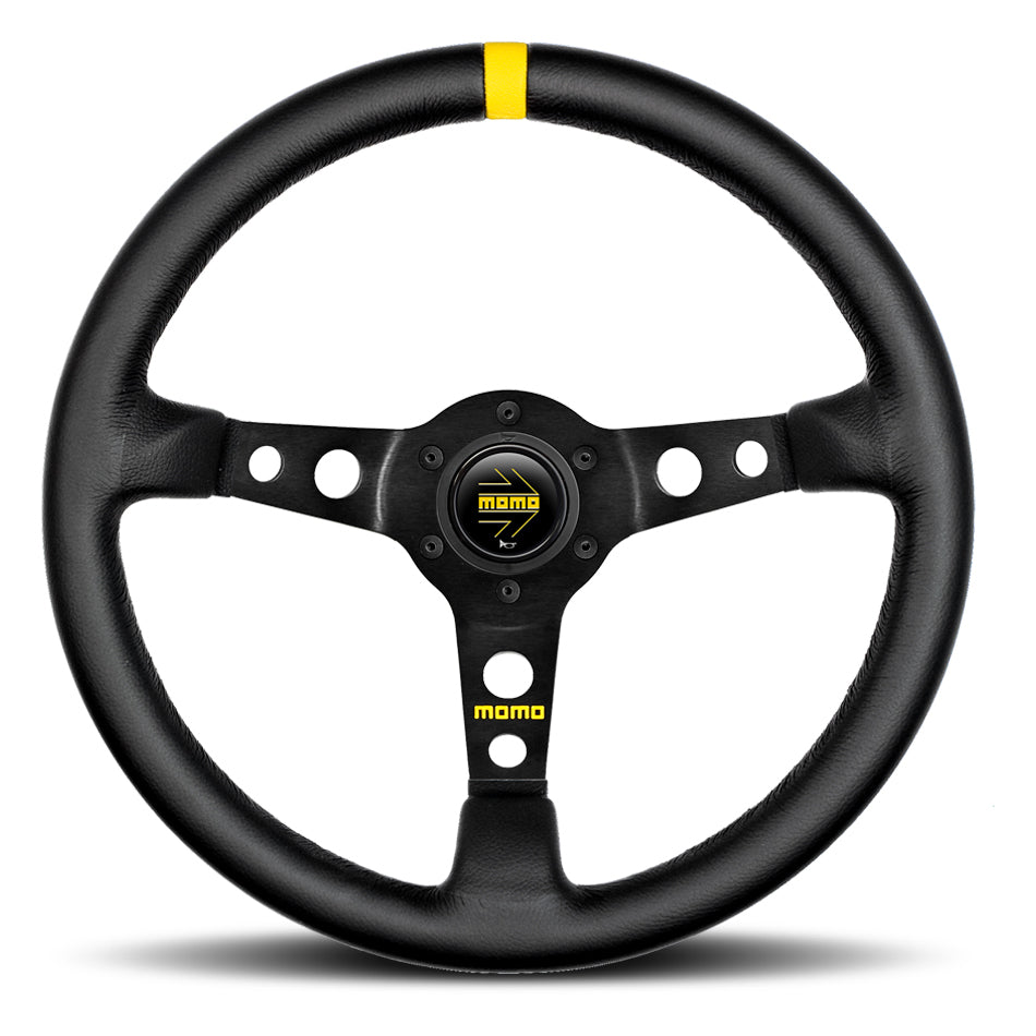 MOMO AUTOMOTIVE ACCESSORIES R1905/35L - MOD 07 Steering Wheel Black Leather image
