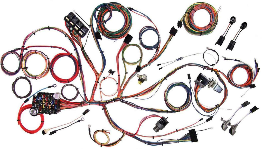 AMERICAN AUTOWIRE 510125 - 64-66 Mustang Wiring Harness System image