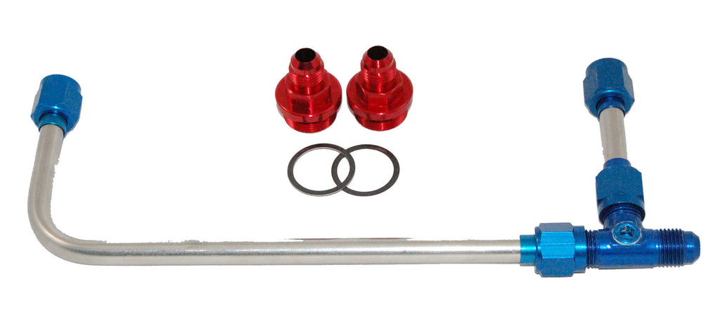 ADVANCED ENGINE DESIGN 60946 - Polished S/S 4160 Carb. Fuel Line Kit image