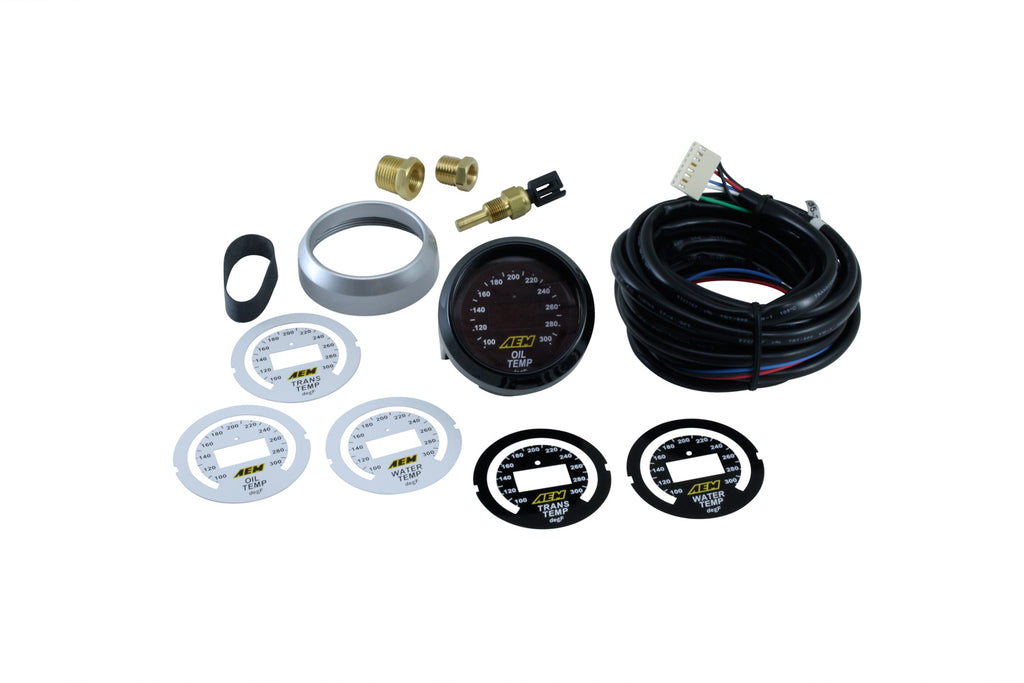 AEM ELECTRONICS 30-4402 - Oil/Trans/Water Temp Digital Gauge 100-300f image