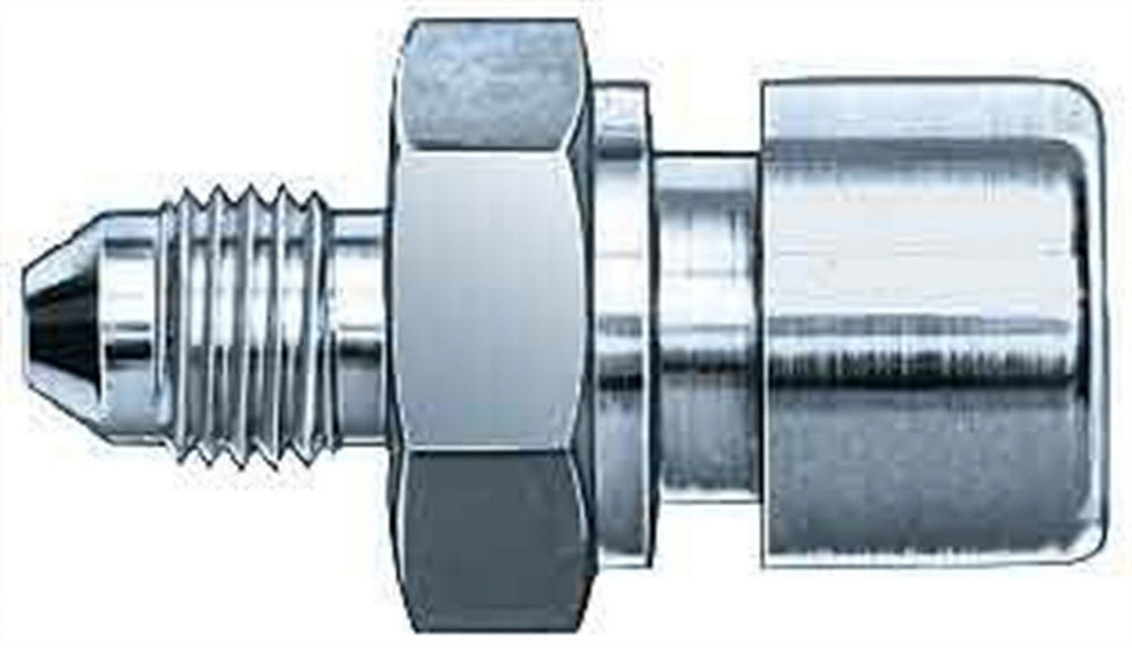 AEROQUIP FCM2937 - #4 To 3/8-24 Inverted Female Steel Adapter image