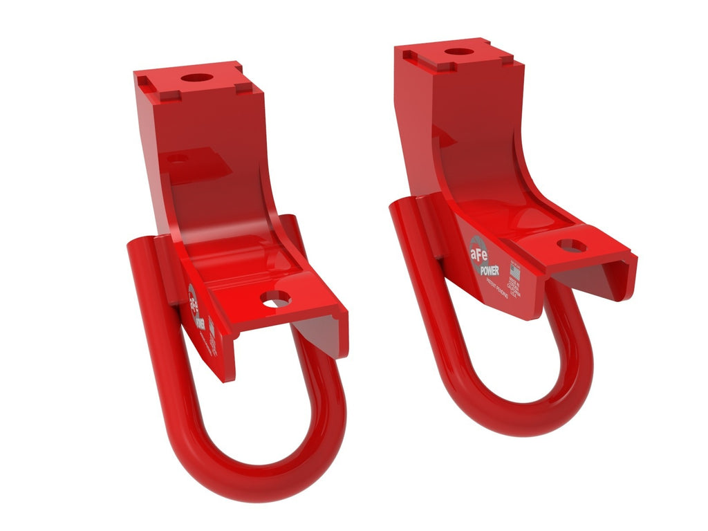 AFE POWER 450-72T001-R - Tundra Front Tow Hooks Red Pair image