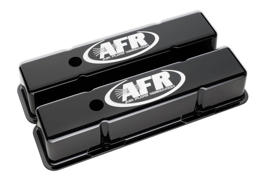 AIR FLOW RESEARCH 6705 - SBC Tall Alum Valve Cvr Black w/AFR Logo image