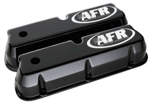 Load image into Gallery viewer, AIR FLOW RESEARCH 6715 - SBF Tall Alum Valve Cvr Black w/AFR Logo image
