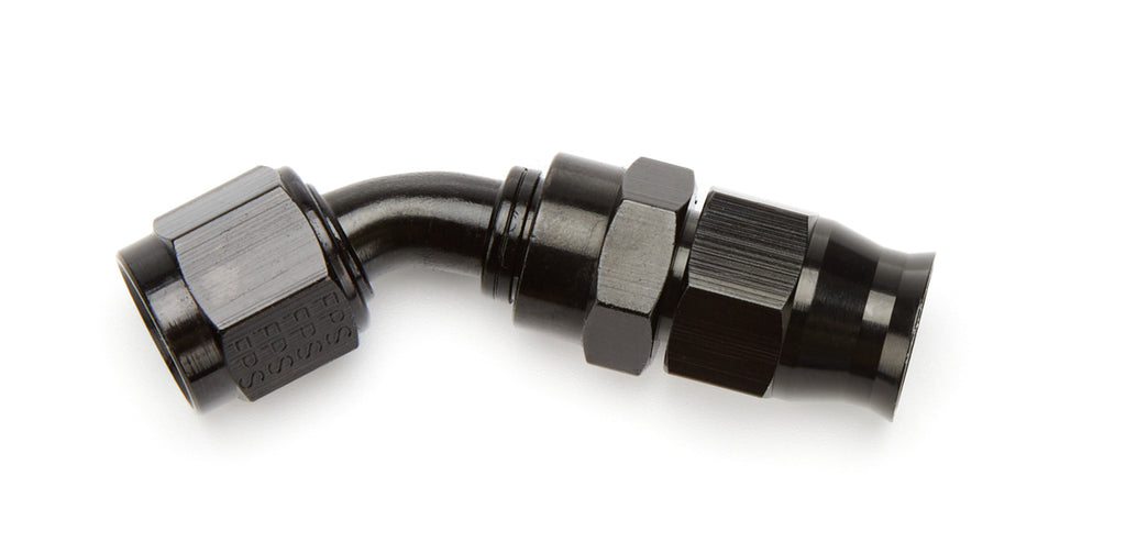 AEROMOTIVE 15351 - 6an 45-Deg PTFE Hose End Black Anodized image