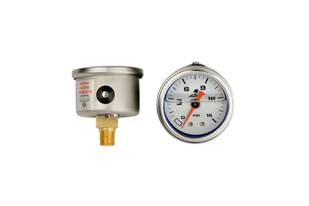 AEROMOTIVE 15632 - Fuel Pressure Gauge - 1.5in 0-15psi image