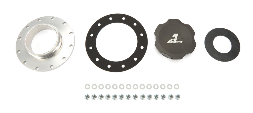 AEROMOTIVE 18727 - Fillcap Screw-on 3in Dia 12-Bolt Flange - Black image