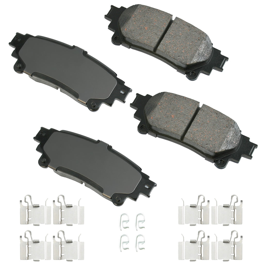 AKEBONO BRAKE CORPORATION ACT1391A - ProACT Ultra-Premium Bra ke Pads - Rear image