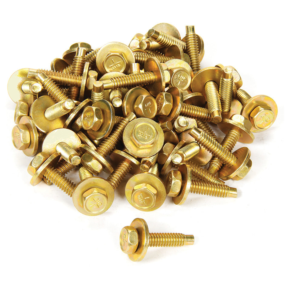 ALLSTAR PERFORMANCE 16554-50 - Body Bolt 1-1/8in 50pk Gold image