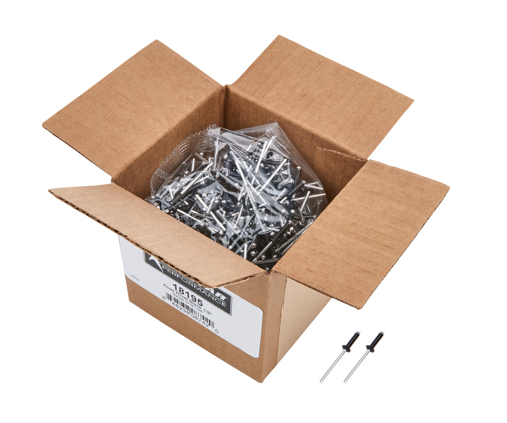 ALLSTAR PERFORMANCE 18195 - 1/8in Alum Rivet Black 500pk 5/16in-3/8in image