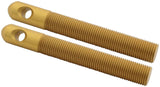 Alum Hood Pins 1/2in 1/4in Holes Gold 2pk