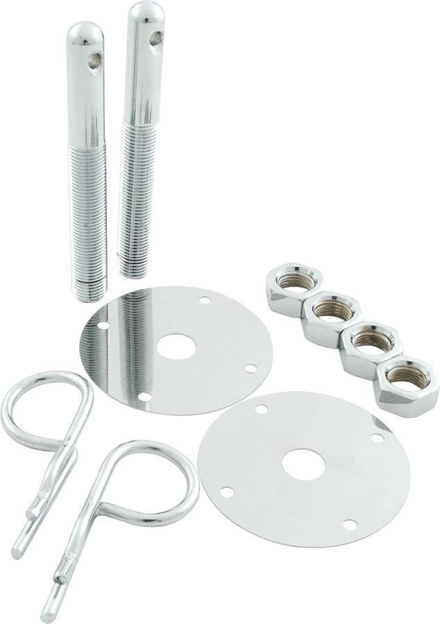 ALLSTAR PERFORMANCE 18514 - Steel Hood Pin Kit w/ 5/32in Hairpin Clips image