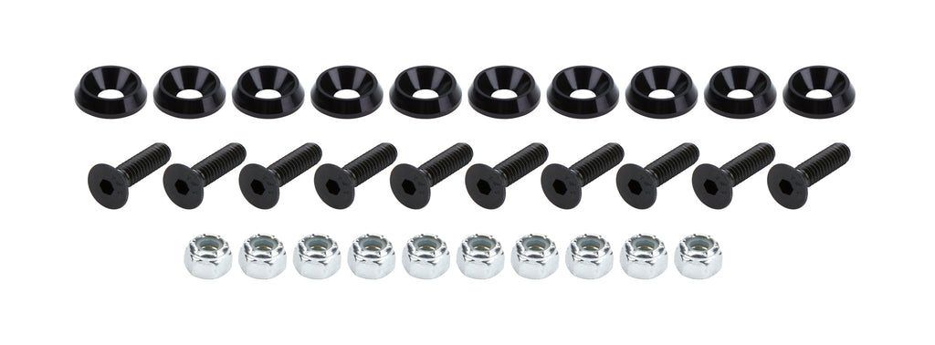 ALLSTAR PERFORMANCE 18629 - Countersunk Bolts 1/4in w/ 3/4in Washer Blk 10pk image