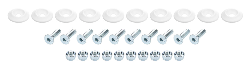 ALLSTAR PERFORMANCE 18681 - Countersunk Bolt Kit White 10pk image