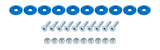 Countersunk Bolt Kit Blue 10pk