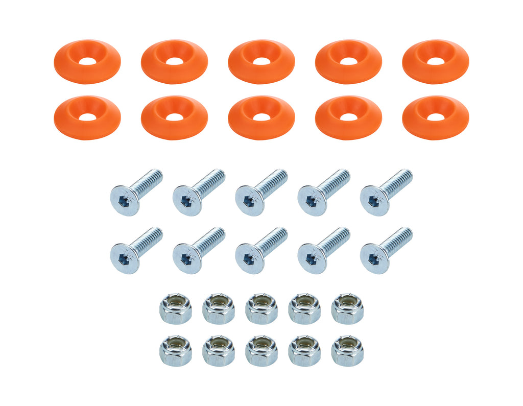 ALLSTAR PERFORMANCE 18684 - Countersunk Bolt Kit Orange 10pk image
