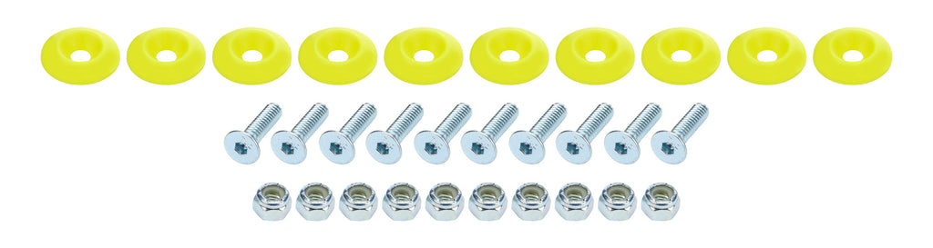 ALLSTAR PERFORMANCE 18688 - Countersunk Bolt Kit Fluorescent Yellow 10pk image
