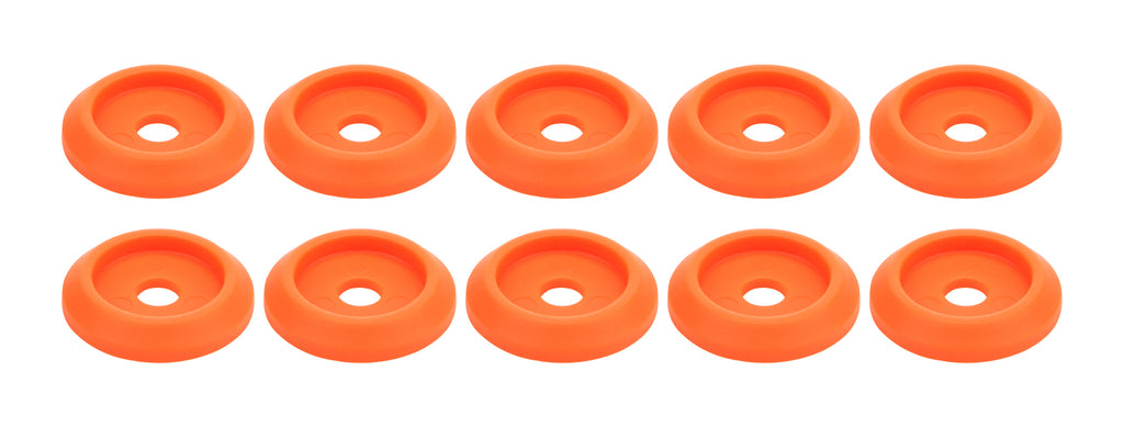ALLSTAR PERFORMANCE 18854 - Body Bolt Washer Plastic Fluorescent Orange 10pk image