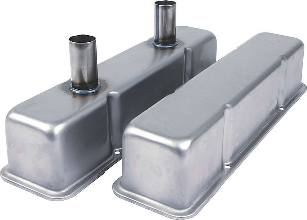 ALLSTAR PERFORMANCE 26143 - Valve Covers SBC Steel Raw w/Tubes image