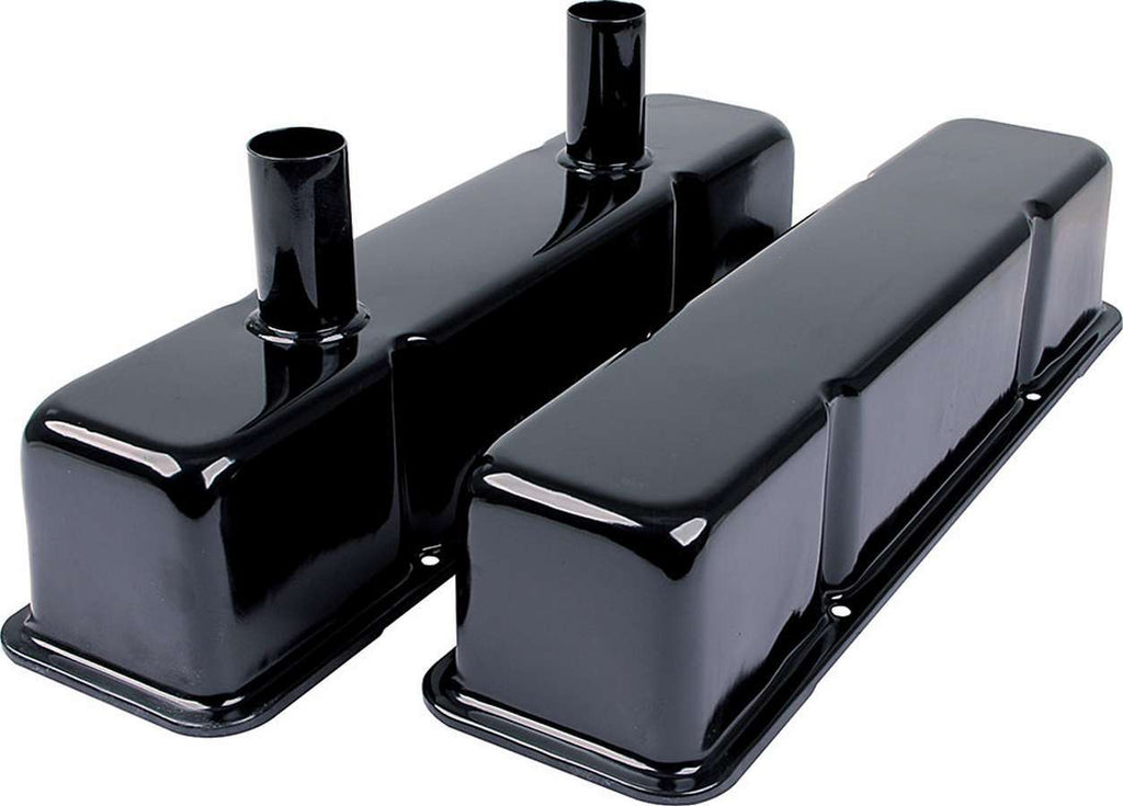 ALLSTAR PERFORMANCE 26147 - Valve Covers SBC Steel Black w/Tubes image