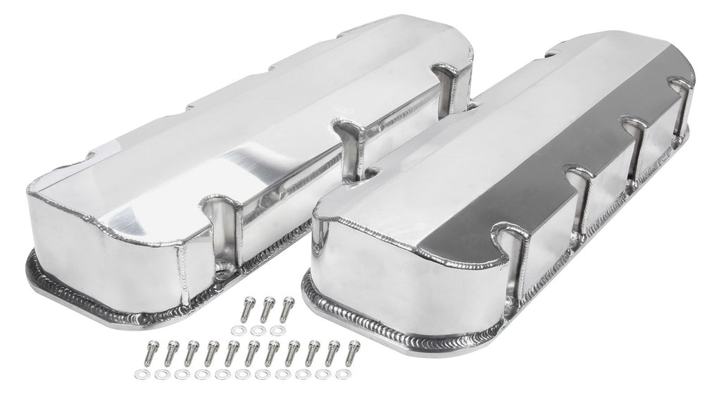 ALLSTAR PERFORMANCE 26176 - Valve Covers BBC Fab Aluminum w/o Holes image