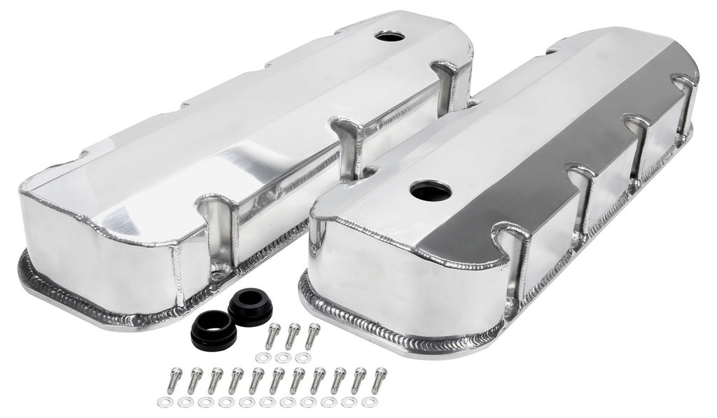 ALLSTAR PERFORMANCE 26177 - Valve Covers BBC Fab Aluminum w/ Holes image