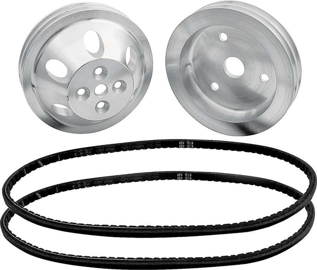 ALLSTAR PERFORMANCE 31083 - 1:1 Pulley Kit for use w/o Power Steering image