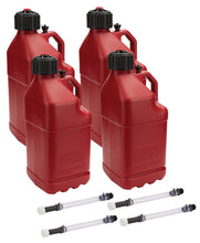 Load image into Gallery viewer, ALLSTAR PERFORMANCE 40121-4 - Utility Jug 5 Gal w/ Filler Hose Red 4pk image