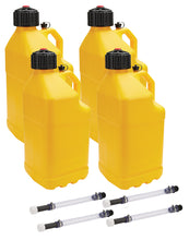 Load image into Gallery viewer, ALLSTAR PERFORMANCE 40123-4 - Utility Jug 5 Gal w/ Filler Hose Yellow 4pk image