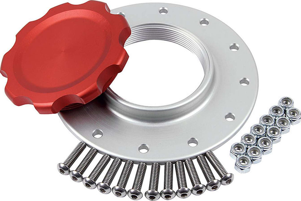 ALLSTAR PERFORMANCE 40133 - Fuel Cell Cap and Bung RCI/JAZ 12-bolt Red image