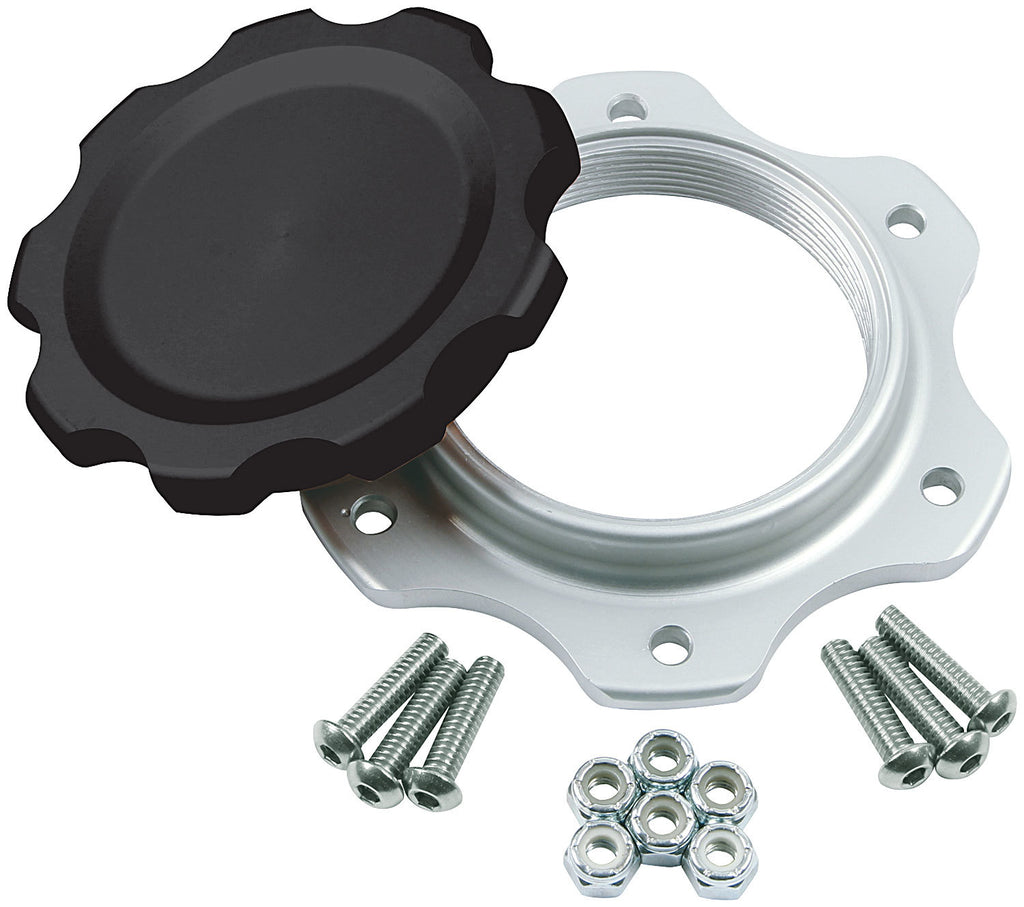 ALLSTAR PERFORMANCE 40137 - Fuel Cell Cap and Bung JAZ 6-Bolt Black image