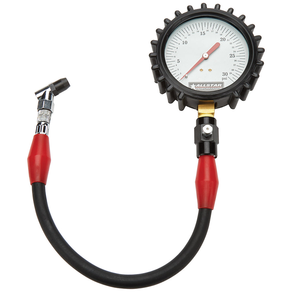 ALLSTAR PERFORMANCE 44047 - Tire Pressure Gauge 0-30 PSI 4in Glow image