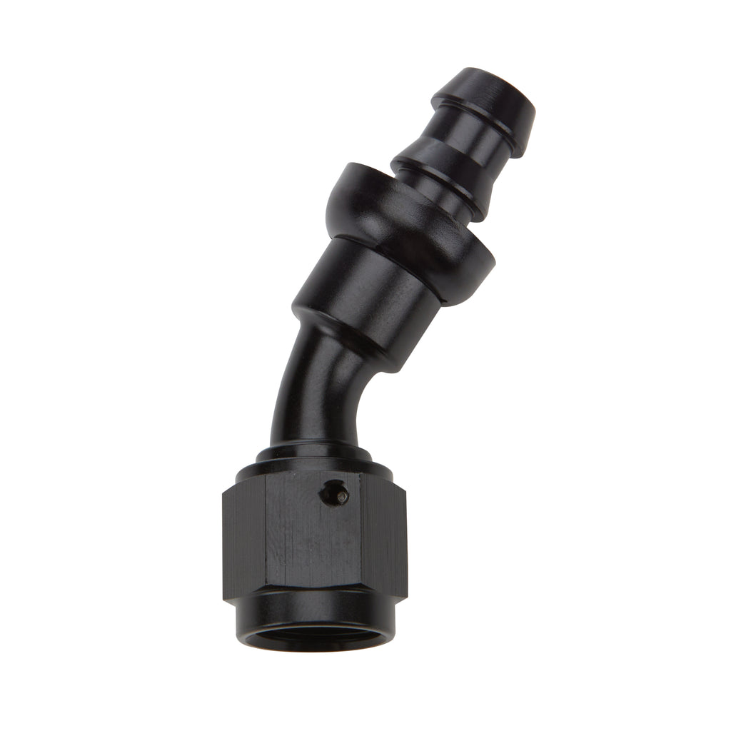 ALLSTAR PERFORMANCE 49423 - Pushlock Hose End Black 30 Deg Elbow -8 image