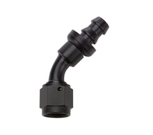 Load image into Gallery viewer, ALLSTAR PERFORMANCE 49432 - Pushlock Hose End Black 45 Deg Elbow -6 image