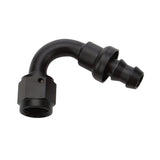 Pushlock Hose End Black 120 Deg Elbow -8