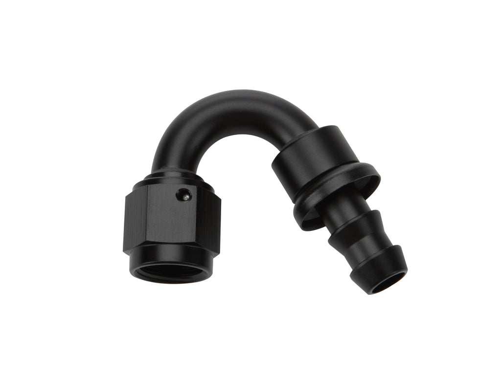 ALLSTAR PERFORMANCE 49472 - Pushlock Hose End Black 150 Deg Elbow -6 image