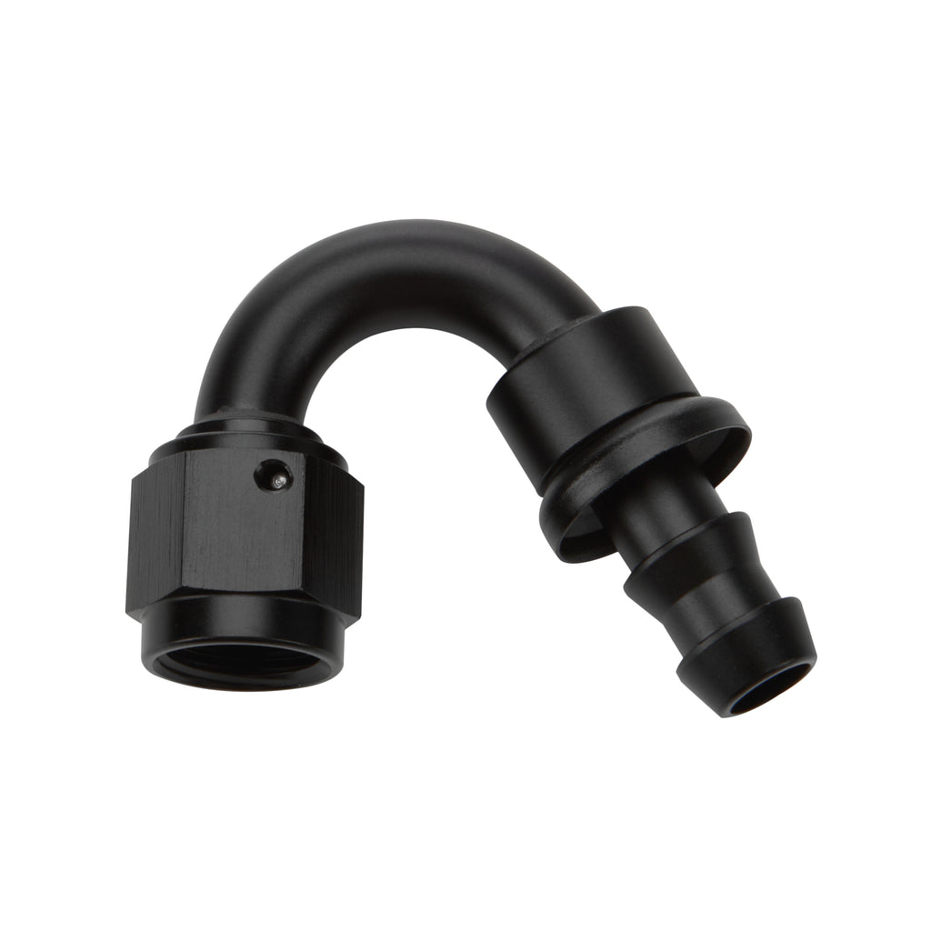 ALLSTAR PERFORMANCE 49473 - Pushlock Hose End Black 150 Deg Elbow -8 image