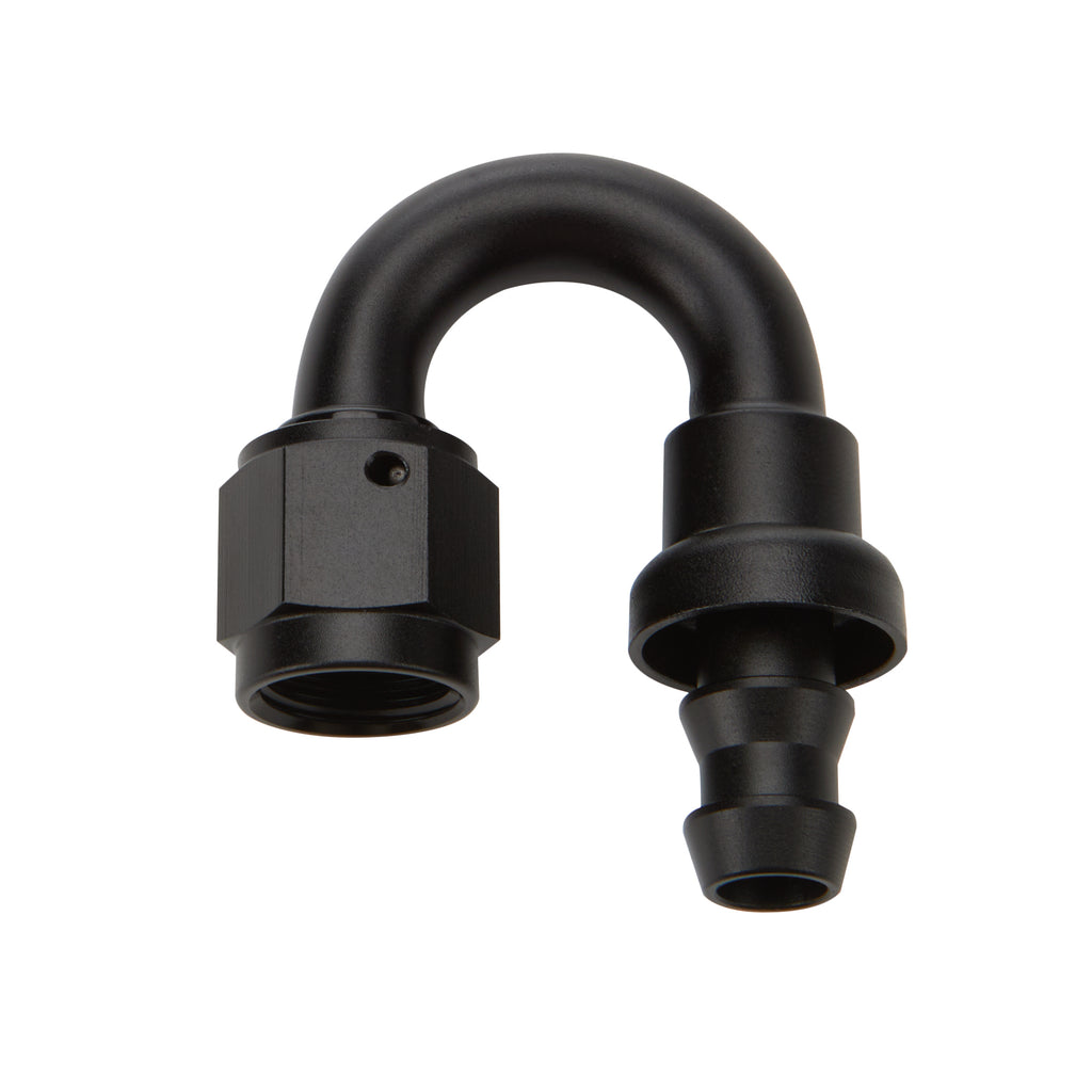 ALLSTAR PERFORMANCE 49483 - Pushlock Hose End Black 180 Deg Elbow -8 image