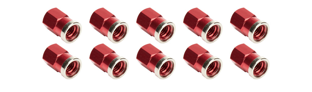 ALLSTAR PERFORMANCE 72059 - QC Cover Nuts Short Red 10pk image