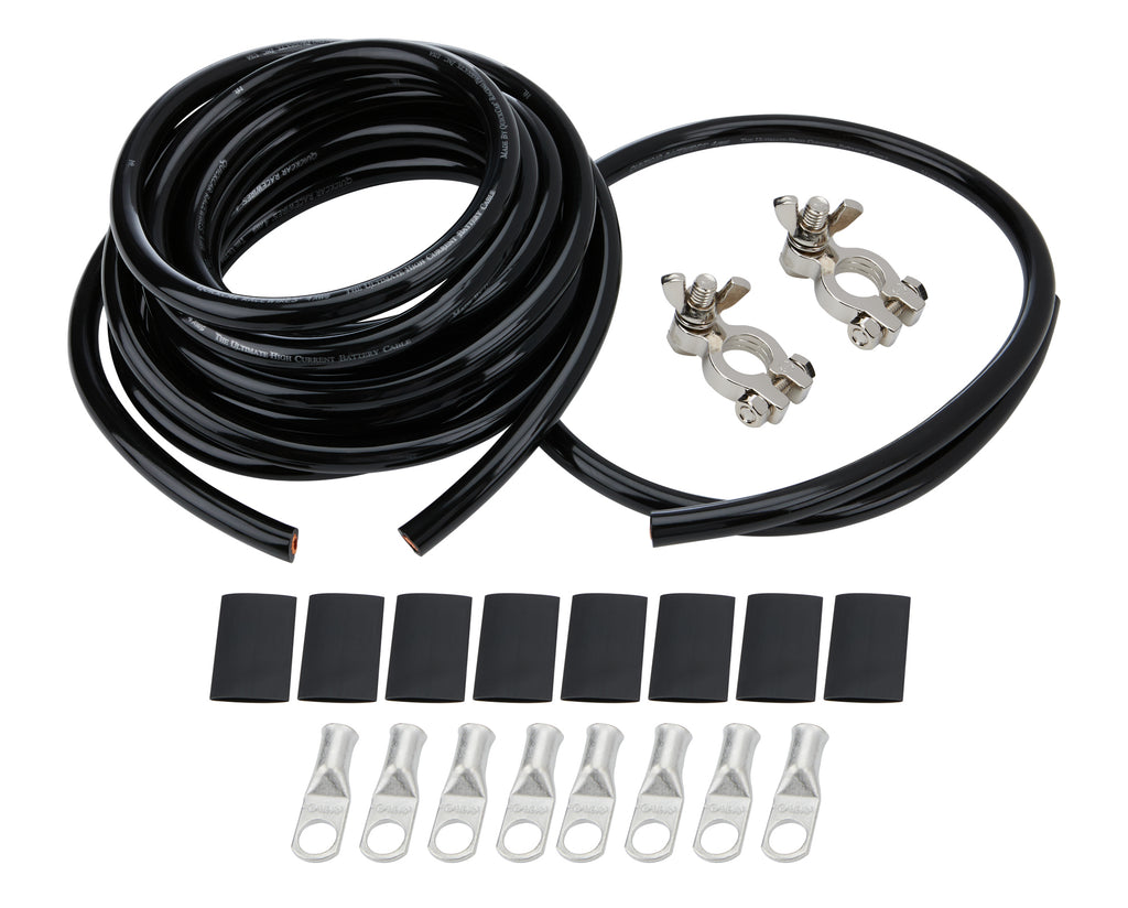 ALLSTAR PERFORMANCE 76115 - Battery Cable Kit 4 Ga. 1 Battery All Black image