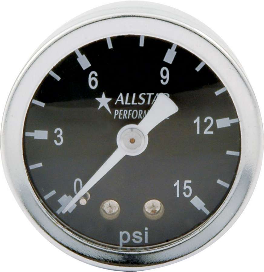 ALLSTAR PERFORMANCE 80200 - 1.5in Gauge 0-15 PSI Liquid Filled image